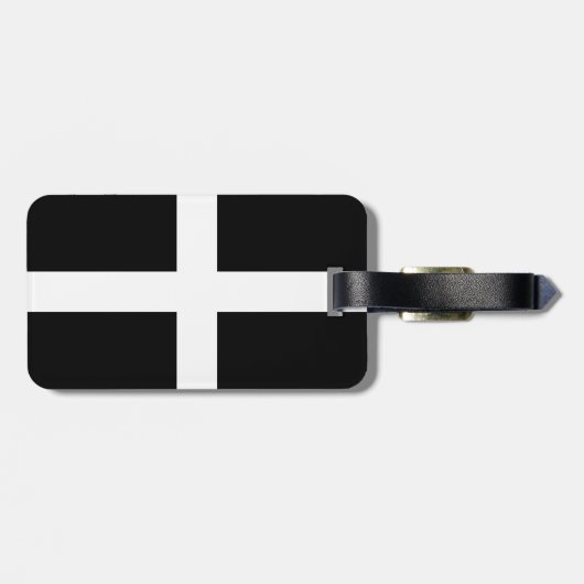 コーンウォールのセントピラン国旗 ラゲッジタグ (裏面横)