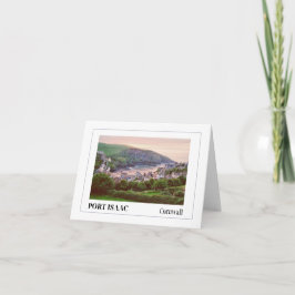 コーンウォールのポートアイザック上空の夕日 カード