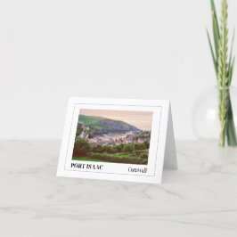 コーンウォールのポートアイザック上空の夕日 シーズンカード