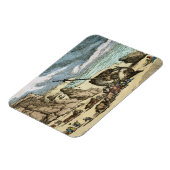 コーンウォールの北岸の難破船の片付け マグネット (左側)