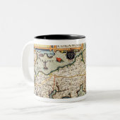 コーンウォールの地図 ツートーンマグカップ (正面左)