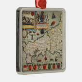コーンウォールの地図 メタルオーナメント (右)