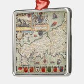 コーンウォールの地図 メタルオーナメント (左)