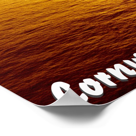 コーンウォールの夕日 ポスター (角)