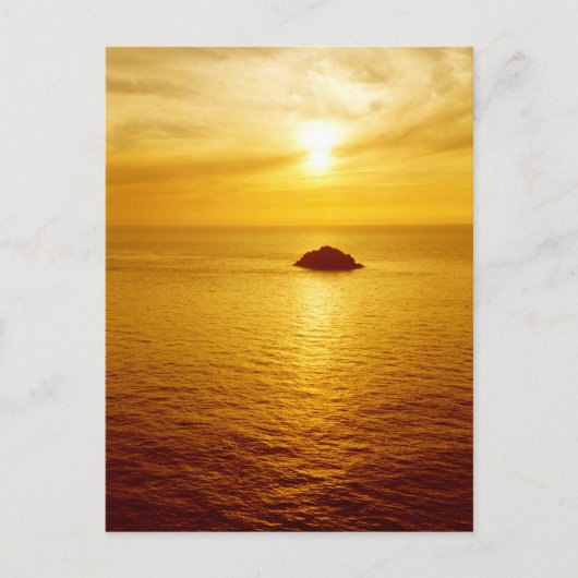 コーンウォールの夕日 ポストカード (正面)