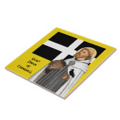 コーンウォールの聖パラン（SAE 01）と彼の旗 タイル (側面)