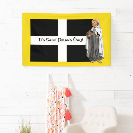 コーンウォールの聖パラン（SAE 01）と彼の旗 横断幕 (インサイチュ)