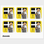 コーンウォールの聖ピラン(SAE 01)とその国旗 スクエアシール (シート)