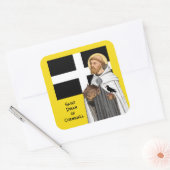 コーンウォールの聖ピラン(SAE 01)とその国旗 スクエアシール (封筒)