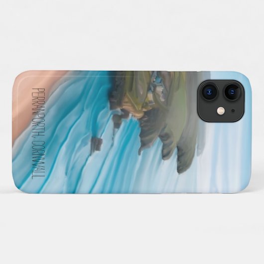 コーンウォールを破壊する波と崖を周回する Case-Mate iPhoneケース (裏面(横))