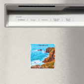 コーンウォールイングランドUK沿岸風景 マグネット (インサイチュ (食洗機))