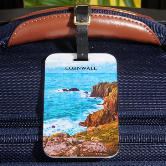 コーンウォールイングランドUK沿岸風景 ラゲッジタグ (正面インサイチュ2)