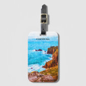 コーンウォールイングランドUK沿岸風景 ラゲッジタグ (正面縦)