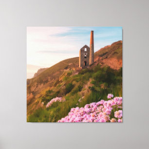 コーンウォールズ·ホエール·コーツ·絵画スズ鉱山 キャンバスプリント