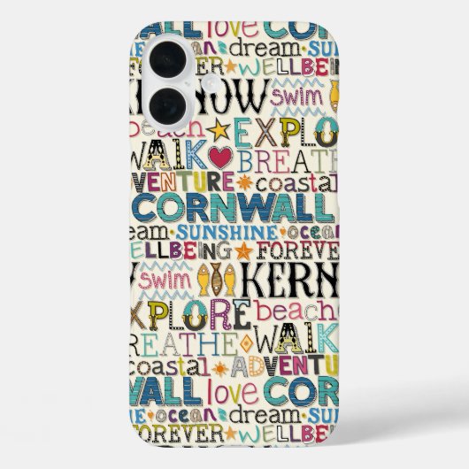 コーンウォールタイポグラフィ Case-Mate iPhoneケース (裏面)
