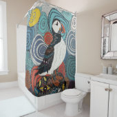 コーンウォールパフィン シャワーカーテン (インサイチュ)