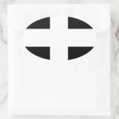 コーンウォールフラグ.jpg 楕円形シール (バッグ)