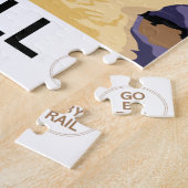 コーンウォールヴィンテージスタイル旅行ポスター。 ジグソーパズル (側面)