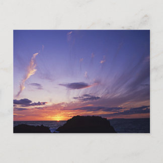 コーンウォール大西洋に沈んだ夕日 ポストカード
