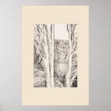 コーンウォール州の樹々 Eleanor Hughes 再版画