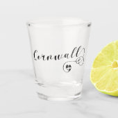 コーンウォール州ハートのコーンワルの聖イラン国旗 ショットグラス (正面)