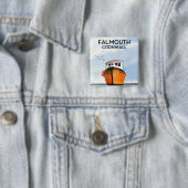 コーンウォール州ファルマス 漁船 トラベルポスター 缶バッジ (インサイチュ)
