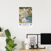 コーンウォール州ヴィンテージ旅行 ポスター (ホームオフィス)