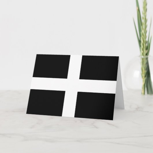 コーンウォール州旗（イギリス） カード (正面)