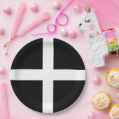 コーンウォール州旗(イギリス) ペーパープレート (パーティー)