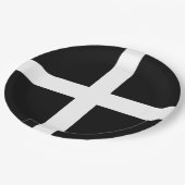 コーンウォール州旗(イギリス) ペーパープレート (アングル)