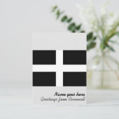 コーンウォール州旗（イギリス） ポストカード (スタンド正面)