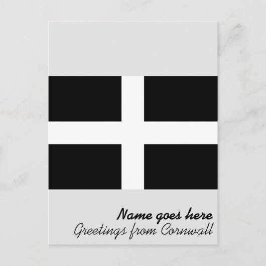 コーンウォール州旗（イギリス） ポストカード (正面)