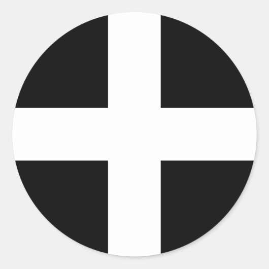 コーンウォール州旗(イギリス) ラウンドシール (正面)