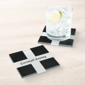 コーンウォール州旗 ガラスコースター (アングル)