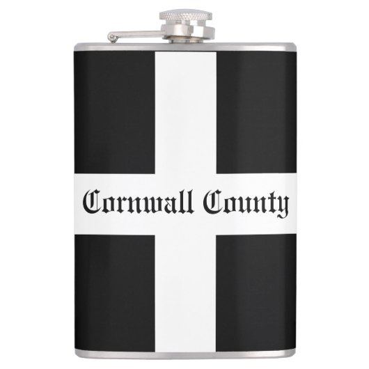 コーンウォール州旗 フラスク (正面)