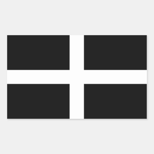 コーンウォール州旗 長方形シール (正面)