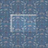 コーンウォール甲殻類ダマスクブルー超海洋 ファブリック (タイル)