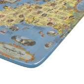 コーンウォール、イギリスの地図 カッティングボード (角)