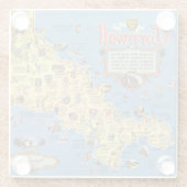 コーンウォール、イギリスの地図 ガラスコースター (裏面)