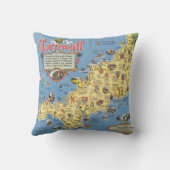 コーンウォール、イギリスの地図 クッション (裏面)