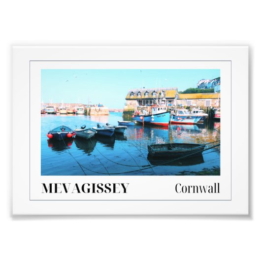 コーンウォール・メヴァギシー・ハーバー フォトプリント            (正面)