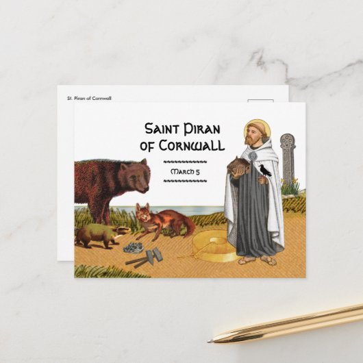 コーンウォール(SAE 01)ポストカードのセント・ピラン ポストカード (正面/裏面インサイチュ)