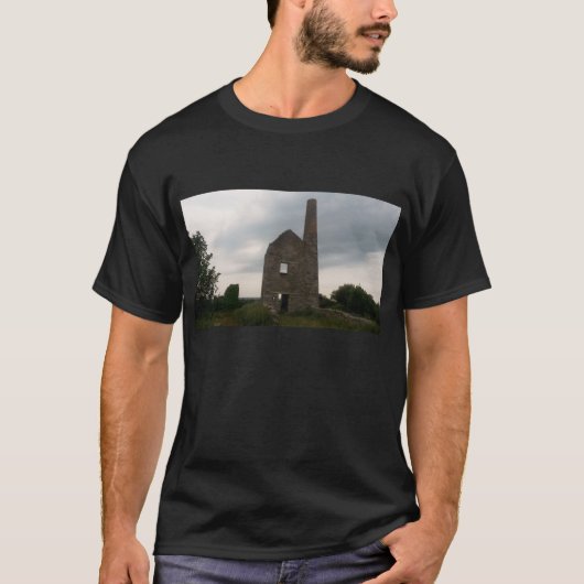 コーンウォールTin Mine写真PoldarkCountry Tシャツ (正面)
