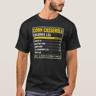 コーンカセロール栄養事実感謝食品C Tシャツ