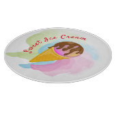 コーンカラフルの甘いアイスクリーム カッティングボード (角)