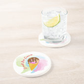 コーンカラフルの甘いアイスクリーム コースター (側面)