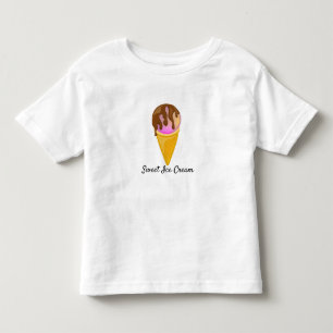 コーンカラフルの甘いアイスクリーム トドラーTシャツ