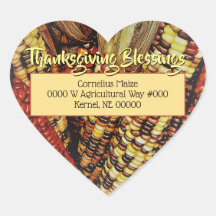 コーンカラフル/感謝祭/封筒用シール