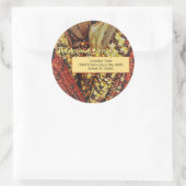 コーンカラフル/感謝祭/封筒用シール ラウンドシール (バッグ)