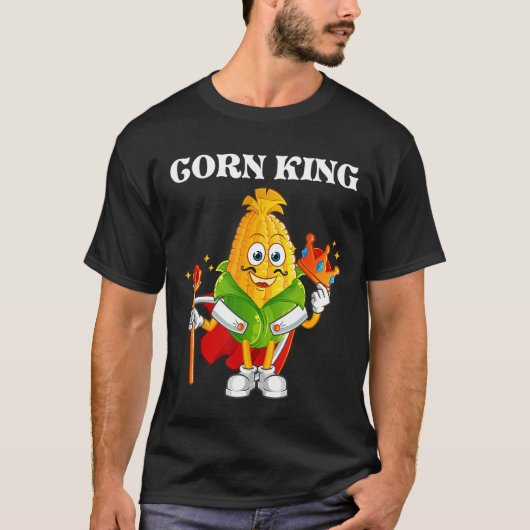 コーンキングパパメンボーイズコーンコーン農家農業 Tシャツ (正面)